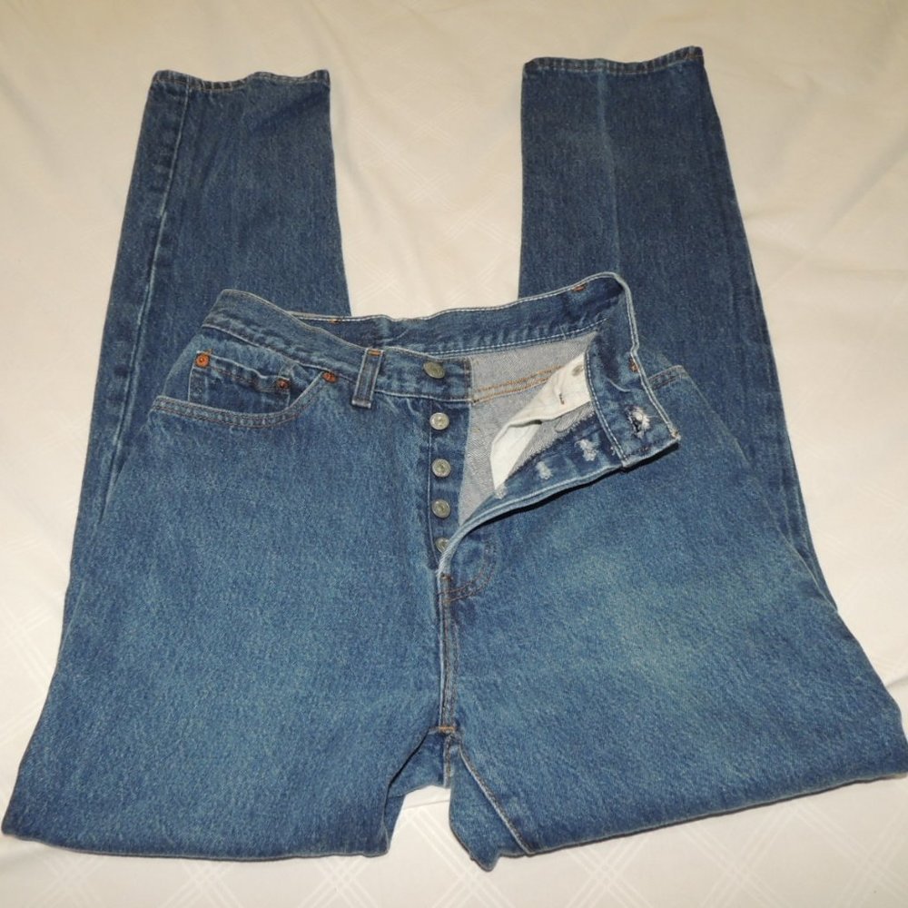 Vtg. LEVIS 90s Womens  Selvedge Indigo Denim Jeans
